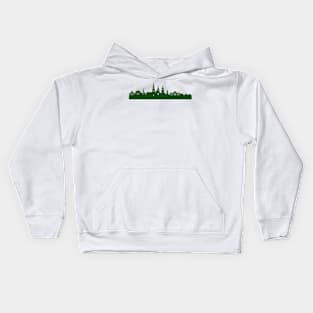 BERN skyline in forest green Kids Hoodie